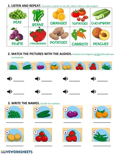 Food online exercise for Kids