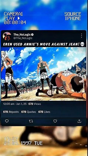 Eren Learns Annie's Signature Move and Destroys Jean! 💀