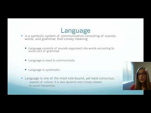 Language in the anthropological sense