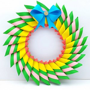 WoW! It's so Beautiful🌟 How to Make Paper Wreath 🎄 DIY Christmas Craft Idea🎄 Easy Paper Crafts #crafts #Christmas #homedecor #wreath | Creative Art & Craft Ideas