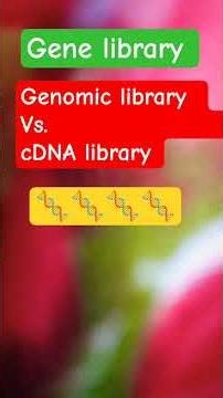 Genomic library vs cDNA library#viral#MSc first sem zoology important#knipss#viral #shorts