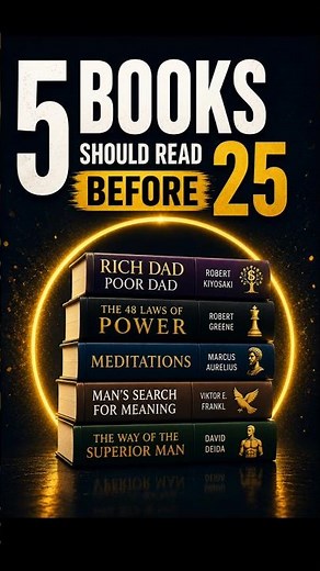📚 5 Books Every Man Should Read Before 25 | #books #selfimprovement