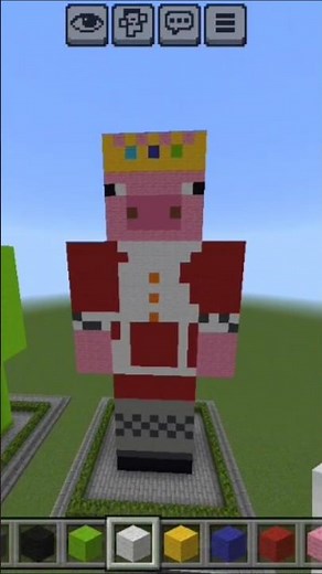 technoblade statue in minecraft || #minecraft #tecnobladeneverdie #growagarden