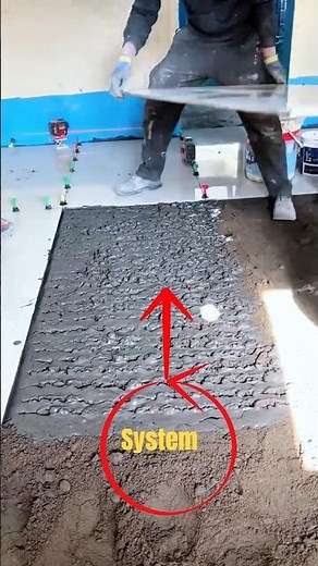 Perfect Large Tile Installation – Wet Mortar Bed + Laser Level Precision Method.