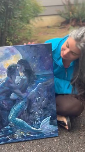 My newest oil painting! ‘Tidal Tango’… ;) DM for details 💋 #mermaid #mermaidart #tidaltango #oilpainting #originalart | Lucinda Rae