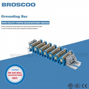 [Hot Item] Neutral Terminal Bus Bar DIN Rail 7 Holes for Zero-Sequence Cable Bus Brass Terminal Blocks