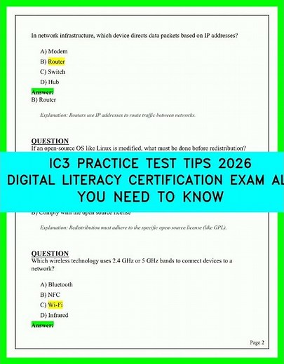 IC3 Digital Literacy Certification 2026: Expert Practice Test Tips & Everything You Need to Know
