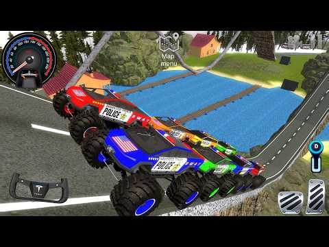 Juegos De Carros - Police Monster Trucks Impossible Driver #2 - Car Extreme Racing Android Gameplay