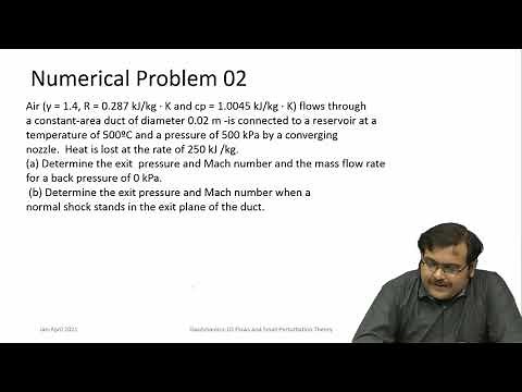 lec47 1D Flows with Heat Addition: Rayleigh Flows – Numericals