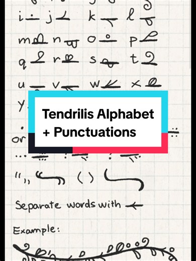 How To Start Journaling: Tendrilis Alphabet & Punctuations Explained