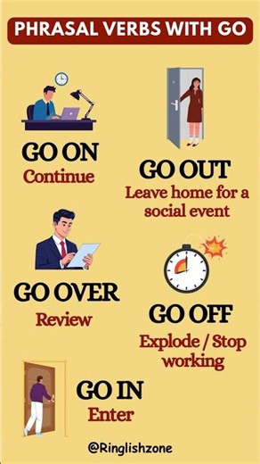 Learn Phrasal Verbs with Go in English #englishvocabmastery