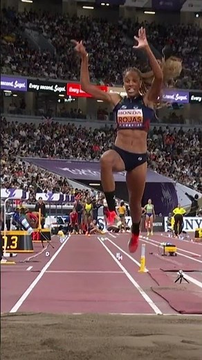 Yulimar Rojas stuns with a comeback of 14.49m after 2 years #worldathleticschamps #triplejump