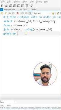 SQL Query to Find Customers with No Orders in Last 6 Months | Find Inactive Customers Using SQL