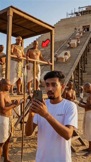 Ancient Egypt during pyramid construction #ai #viral #pyramid