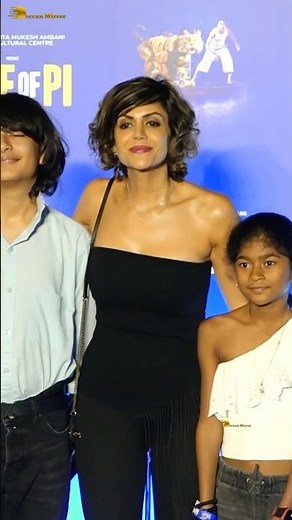 Mandira Bedi and her children Veer and Tara attend the screening of ‘Life of Pi’ #shorts