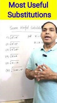 Most Useful Substitutions for Integration and Anti-derivative | 12th Class Math Calculus #calculus