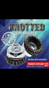 From rough surfaces to smooth metals - your metal prep dream team. When it comes to tackling challenging surface prep, you need a tool that's as tough as your project. Our Carbon Steel Knotted Cup Brush is designed for maximum impact and efficiency, perfect for removing rust, paint, and scale from metal surfaces. Save 10% this week with code KNOTTED10 . . . #benchmarkabrasives #dailygrind #fyp #fypシ #fypシ゚viral #fypage #foryoupage #newproduct #wirewheels #wire #wheel #cup #cupbrushes #brushes #r