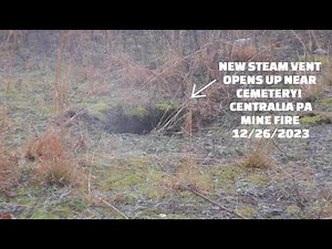 New steam vent found near cemetery! Centralia PA underground mine fire 12/26/2023.