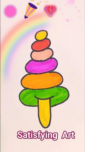 Satisfying DIY Ice Cream Art | Easy Step by Step Ice Cream Drawing | Cute Craft Idea