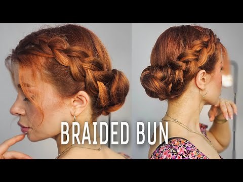 Elegant Double Dutch Braids Bun UpDo TUTORIAL 🌸
