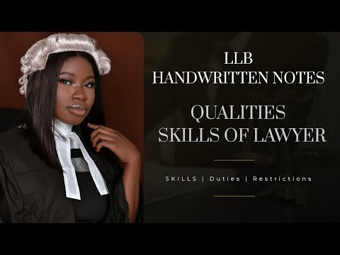 Skills of Lawyer, Duties & Restrictions on Advocates | Professional Ethics LLB | Handwritten Notes