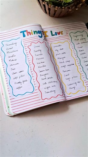 Things I Love Journal 💛✨ | Simple & Aesthetic Spread #trending #thingsilove