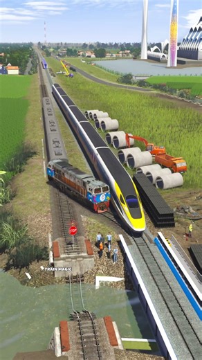 Kereta Api Pindah Jalur Di Susul 3 Kereta Api Cepat #railtrack #train #railroad #railway