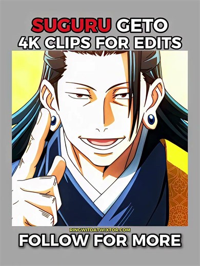 Suguru Geto 4K Twixtor Clips For Edits | Jujutsu Kaisen
