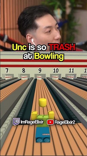 why is bro so bad at roblox bowling.. #roblox #funny