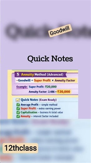 Valuation of goodwill account 🧾📈 #shortsfeed #12thclass #education #goodwill #account #accountancy