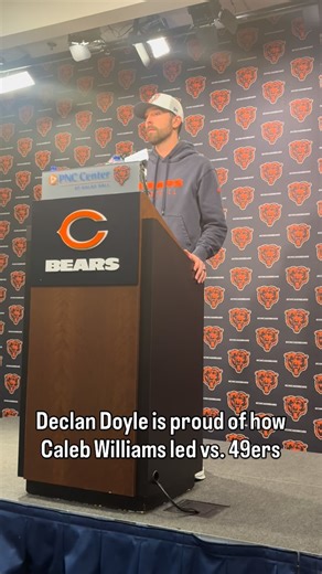 670 The Score on Instagram: "Bears OC Declan Doyle praised Caleb Williams’ performance against the 49ers."