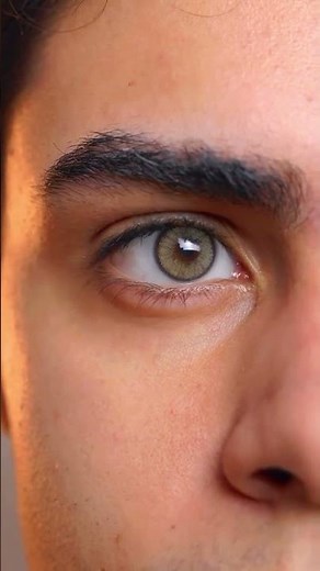 A Closeup Look of Beautiful Hazel Color Contact Lenses - Solotica Natural Colors Ambar