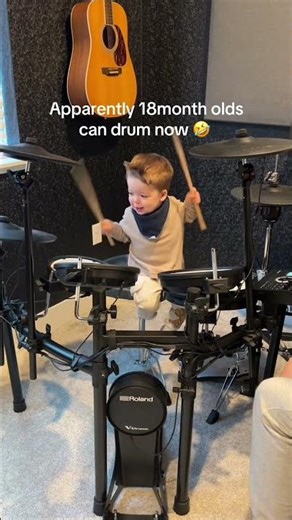 18 month old baby drummer