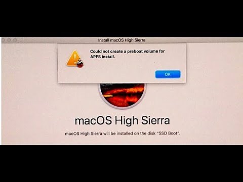 Could not create a preboot vloume for Apfs install | Simple Solution |