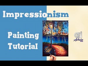 Impressionism painting tutorial - easy acrylic painting live tutorial | how to paint landscape