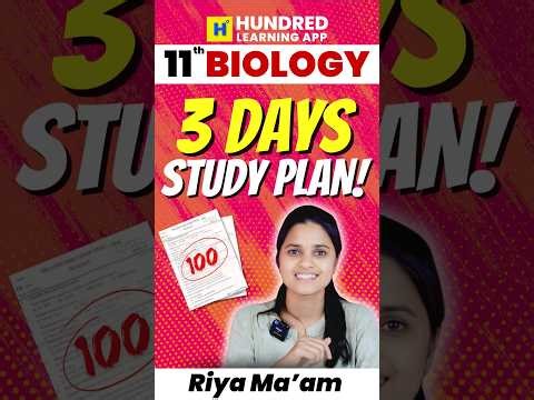 11th Biology 3 Days Study Plan #11th #11thbiology