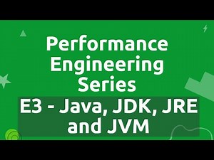 Performance Engineering Series - E3 - Java, JDK, JRE, and JVM