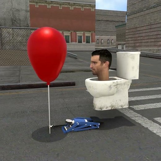 Inflate balloons and... #skibiditoilet #funny