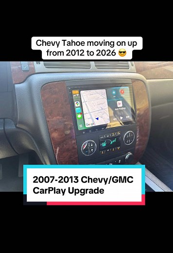 Upgrade 2007-2013 Chevy & GMC trucks radio to wireless Apple CarPlay and Android Auto touch screen head unit. #chevy #tahoe #suburban #silverado #chevrolet #gmc #gmcsierra #chevytrucks #truck #carplay #androidauto #carstereo #carupgrade #carsoftiktok #TikTokShopBlackFriday #tiktokshopcybermonday