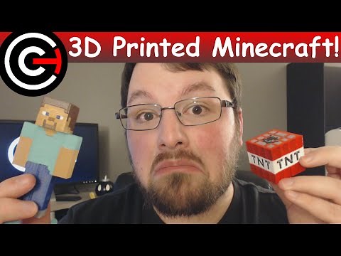 3D Printed Minecraft [Steve, Pig & TNT]