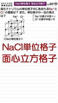 塩化ナトリウムの単位格子 面心立方格子