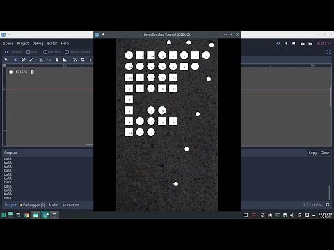 Godot tutorial - brick breaker ball smash game