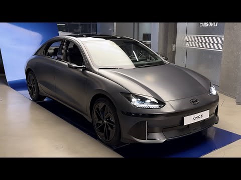 [4K] 2025 Hyundai IONIQ 6 Black Edition "Nocturne Gray Matte" Walkaround Review