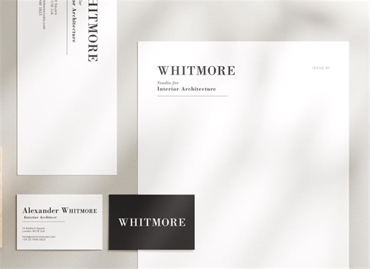 Bold Minimal Stationery Set – Architect Letterhead & Business Cards - Etsy