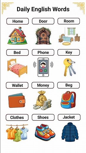 Daily English Words | Learn 10 Everyday English Vocabulary for Beginners #shorts