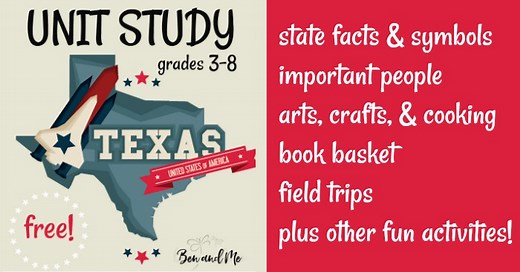 Free! Texas Unit Study - Ben and Me