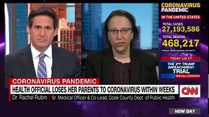 89K views · 189 reactions | A Cook County public health official has been tackling the Covid-19 crisis for a year. Then both of her parents died from it. “It was very difficult for me to watch the news and hear the statistics,” Dr. Rachel Rubin said. “I had to almost turn the TV off...It made it much, much more personal.” https://cnn.it/36Zw1Sj | CNN Replay | Facebook