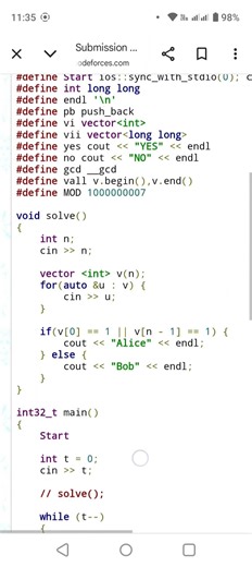A. Binary Array Game || Hello 2026|| Codeforces Solution in C++