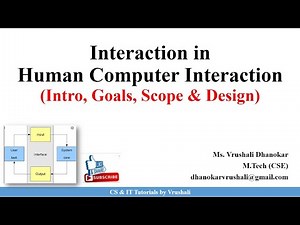 HCI 3.1 Interaction in Human Computer Interaction | Interaction Goals | Scope | Design