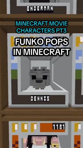 Minecraft Movie Funko Pops Built in Minecraft, there is more on my page @OriginalFunko @Minecraft #funkopop #minecraft
